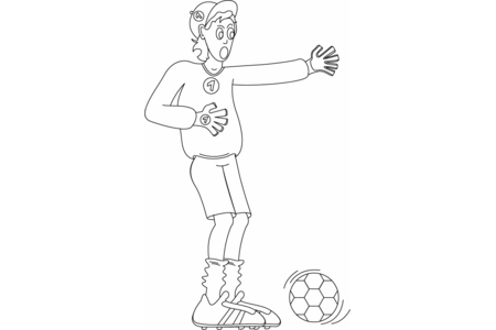 Coloriage Football 04 – 10doigts.fr